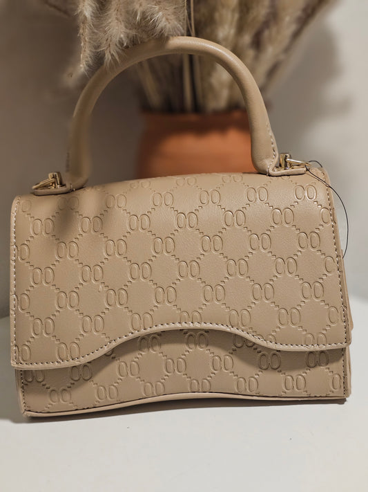 Embossed Faux Leather Crossbody Bag